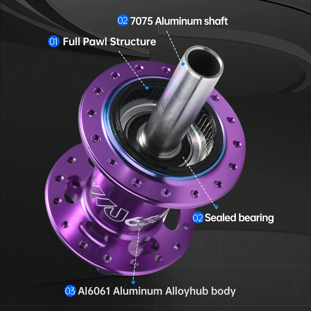 32 Holes Mountain Bike Hub, Disc Brake, 6 Pawls, Front 9x100 15x100 Rear 10x135 12x142, Bike Bicycle Hub, HG / MS / XD 8-12V