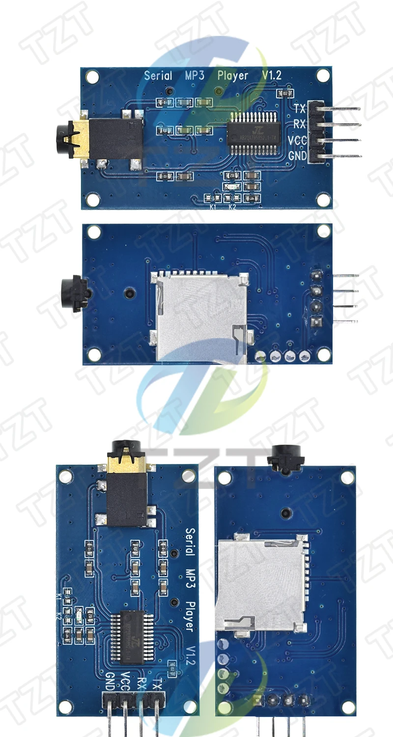 TZT 1/3PCS YX6300 YX5300 UART-Steuerungs-Seriellmodul MP3-Musikplayer-Modul für Arduino/AVR/ARM/PIC CF – Detail 3