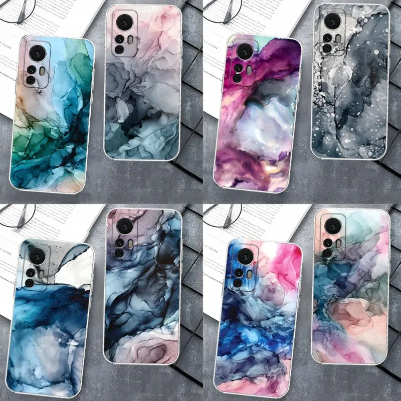 

Vintage Marble Phone Case Claer For Xiaomi 13 12 10 11 11T Poco F3 M4 Redmi K40 K30 10X 9T Note10 11 10S 9 8 Pro Lite Cover