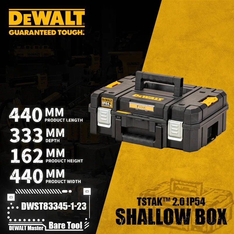 DEWALT TSTAK™ 2.0 IP54 Storage Box DWST82968-1-23 DWST83345-1-23