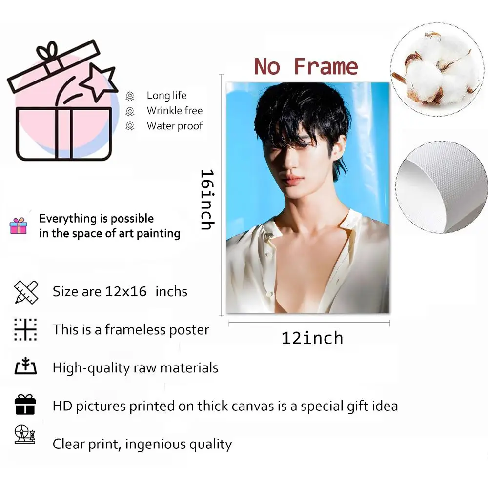 Byeon Woo-seok Individual Actor Painting Calligraphy Wall Art Mural Living Room Canvas Decor Gifts