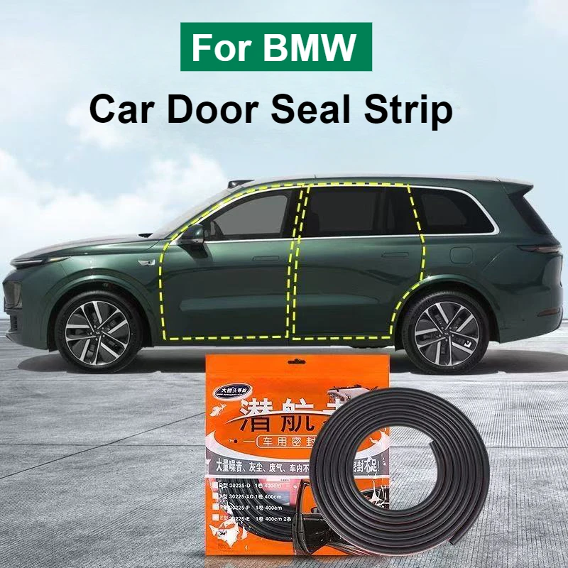

For BMW Series 4PCS Type D Car Door Noise Reduction Sealing Strip Waterproof Rubber Strip Car Mute Noise Reduction Accessories