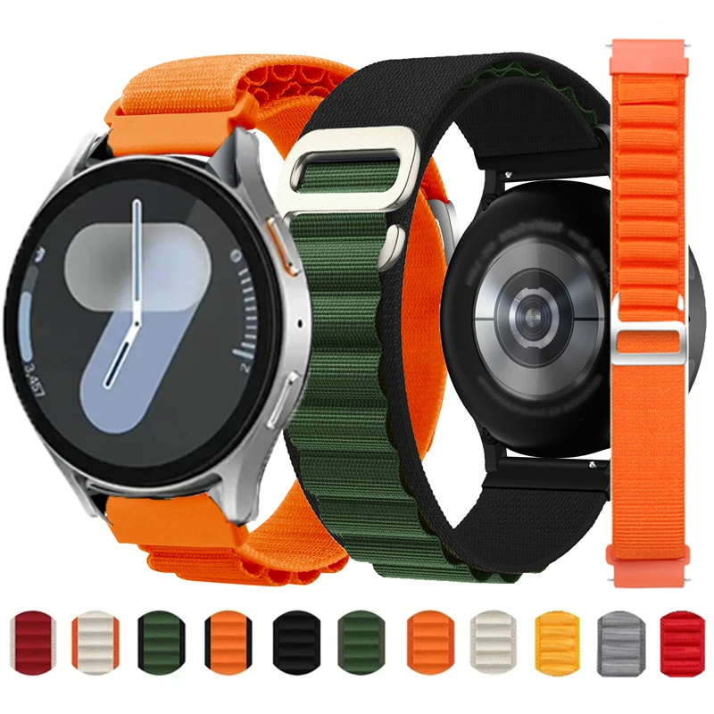 22 20mm Alpin Loop Armband für Samsung Galaxy Uhr 7 6 5 4 44mm 40mm Sport Nylon Band Armband Correa für Galaxy 4 6Classic 5pro