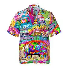 New Hawaiian Men's Shirt 3D Balloon Dog Print Fashion Lapel Top Comfortable Casual Men's Short Sleeve Shirt G view 3