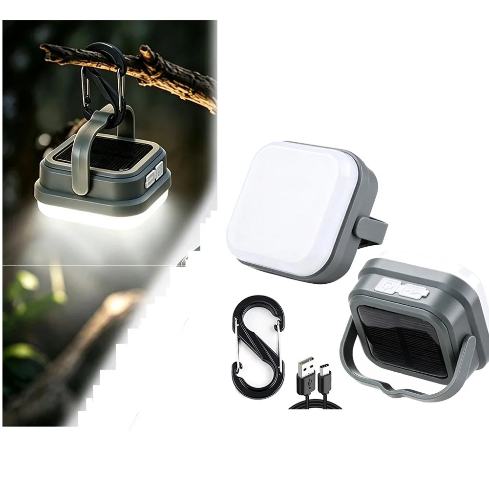 300-400LM Super Bright LED Camping Lantern, Type-C Fast Charge, Long Battery Life 8-180H, Portable Outdoor Light with Hook