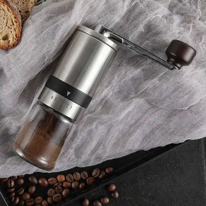 

Stainless Steel Coffee Bean Grinder Hand Crank Bean Grinder Household Small Outdoor Portable Hand Crank Bean Grinder