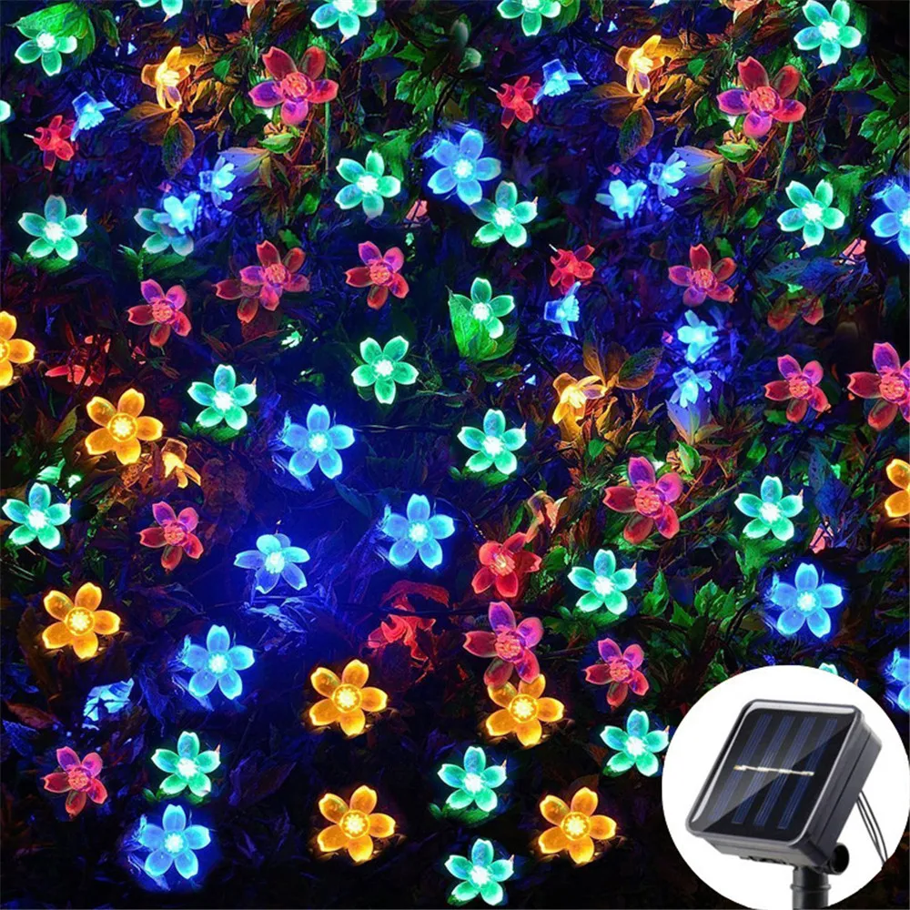 

Solar String Cherry Flower Lights LED Outdoor Garden Decorative Lights Wedding Christmas Easter Mother's Day Graduation Ramadan