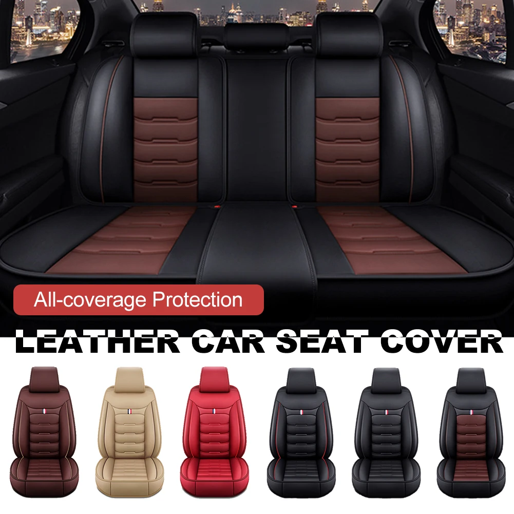 

1PCS Universal Car Seat Cover PU Leather Front Rear Seat Cover Car Seat Cushion Protection Cover Auto Interior Accessories