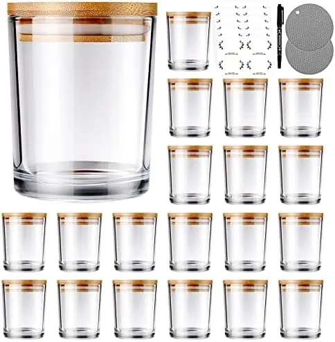 

20 PCS Candle Jars with Lids – Bulk Candle Making Kit for DIY Candles