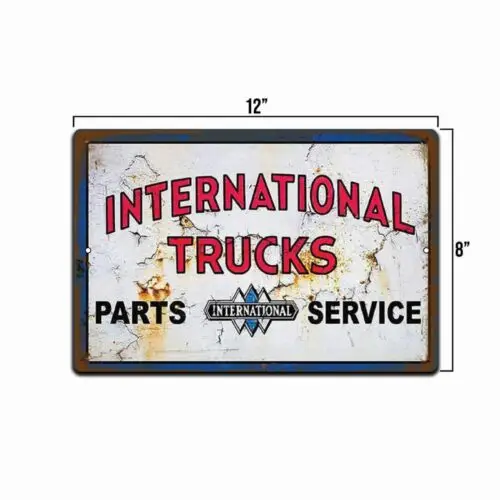 VINTAGE looking International Trucks Parts Service 8X12 METAL NOVELTY  SIGN tin sign