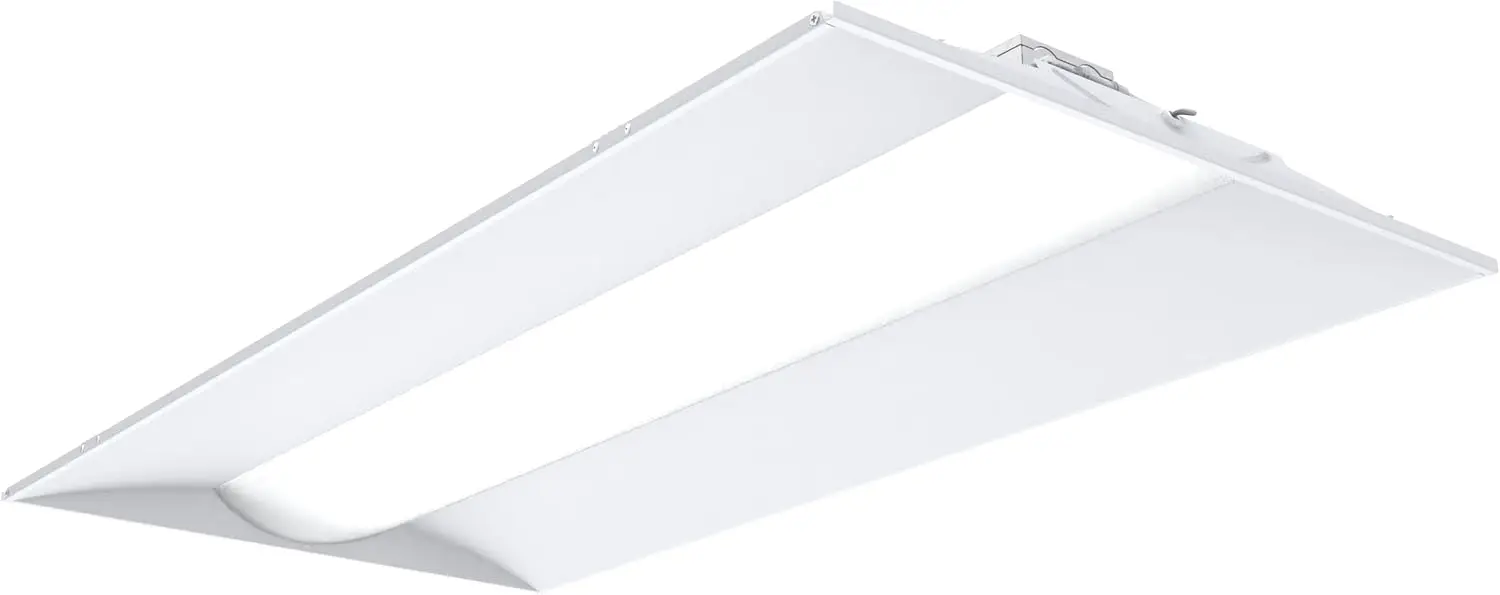 Lithonia Lighting Staks 2X4 Alo6 Sww7 2 Ft. X 4 Ft. Lampu plafon Led sakelar tumpuk untuk penggunaan komersial,