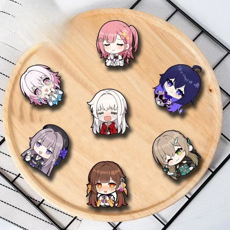 

Anime Honkai: Star Rail Li Sushang Clara Seele Qingque March 7th Herta Asta Cosplay Brooch Pendant Badge Xmas Gift Decoration