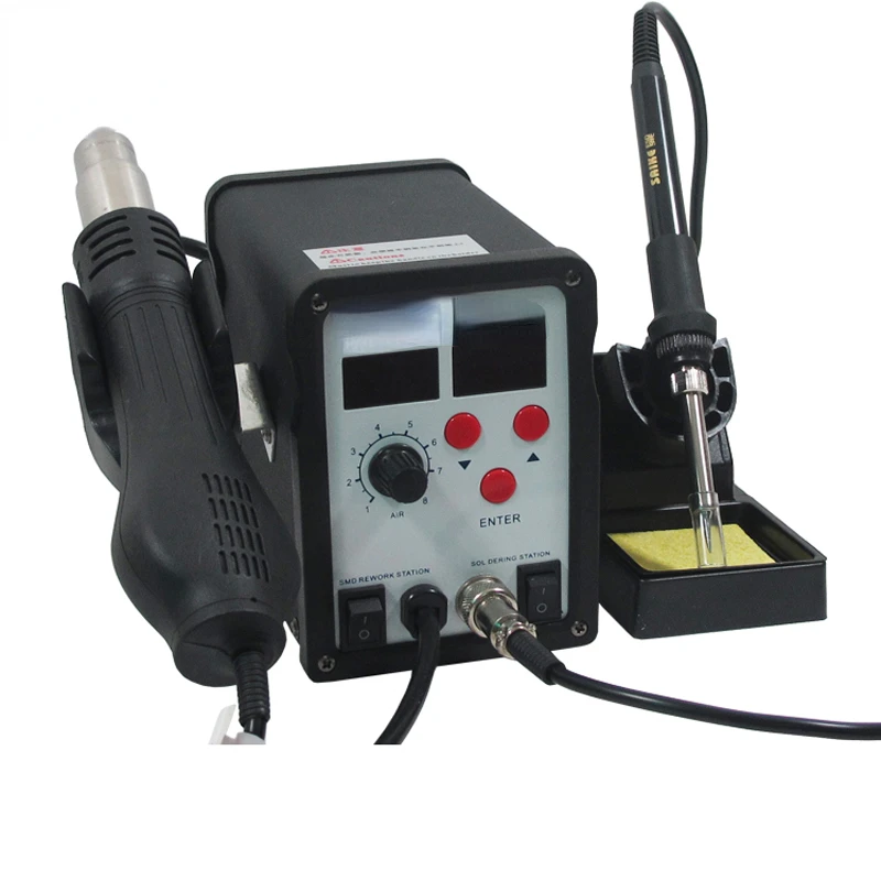 110/220V Hot Air Gun Soldering Desoldering Station Combo 898D Hot Air Gun Soldering Machine 1PC