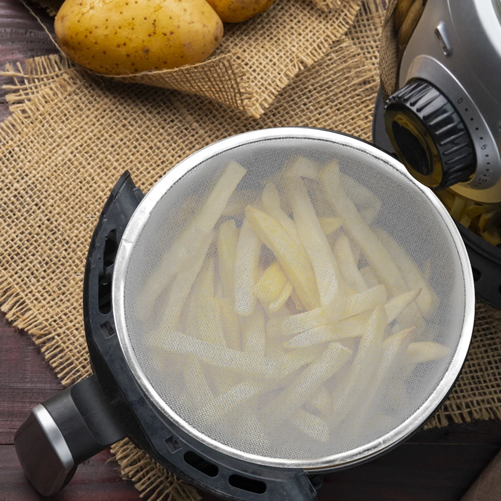 

25Cm Screen Stainless Steel Grease Splatter Mesh For Air Fryer Replacement Part Cooking Tool Oil Splatter Guard Kitchen