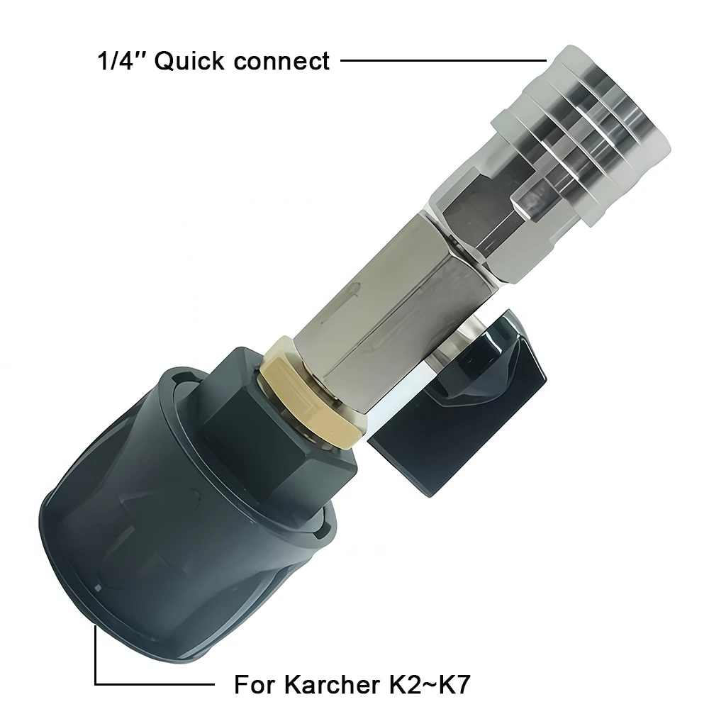 

1/4 "быстроразъемный шаровой кран из нержавеющей стали для Karcher K2 ~ K7, шланг для мойки высокого давления, контроль расхода воды, запорный переключатель