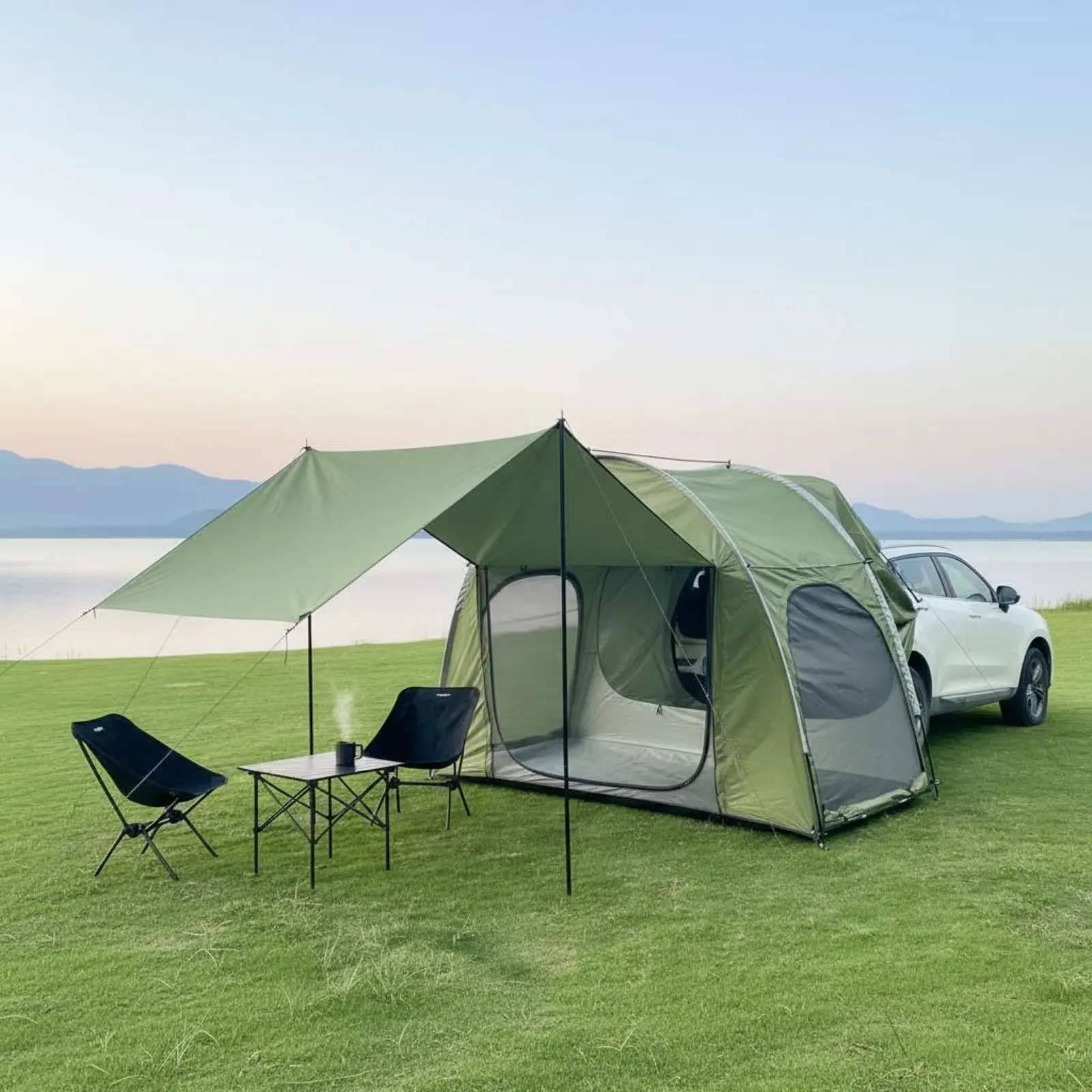 

Car Rear Awning Tent Waterproof SUV Tailgate Tent Minivan Tailgate Awning UPF 50+ Outdoor Gear Long-Lasting Material