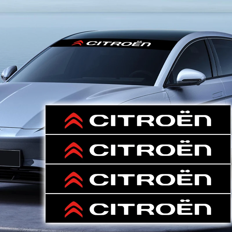 

Car front windshield sunshade decorative stickers For Citroen C1 C2 C3 C4 C5X E-C4 C-Crosser C4 Cactus Berlingo Elysee C-ZERO