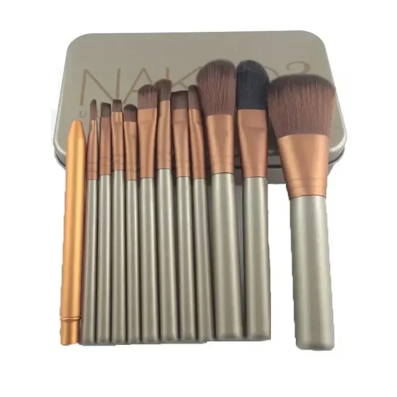 12pcs/lot NAKED 3 Makeup Brush Set Eye Shadow Foundation Powder Eyeliner Eyelash Lip Make Up Brush Cosmetic Beauty Tool Kit