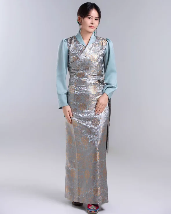 

Chinese Tibetan Bola Woman Dress Spring Tradition