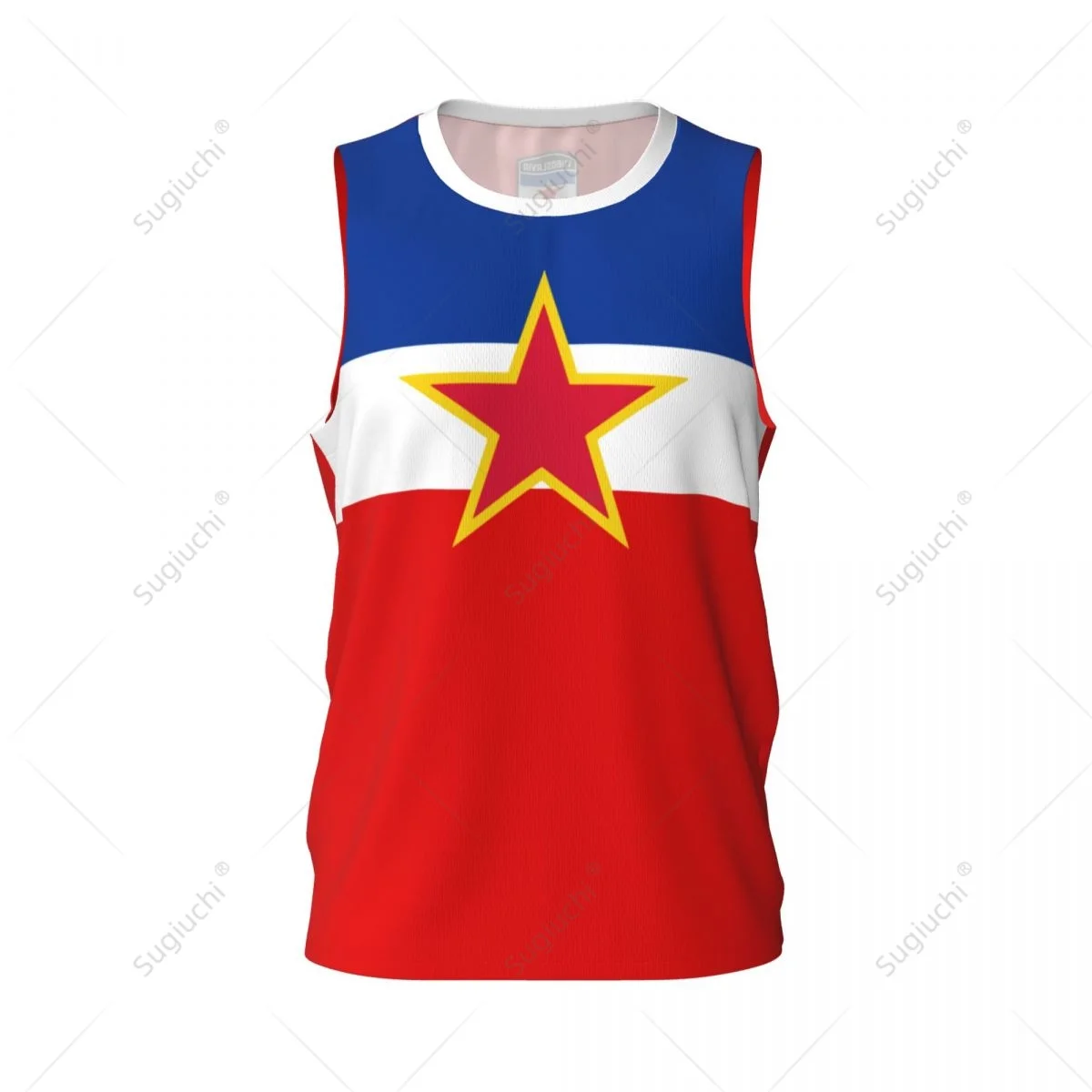 Yugoslavia Flag Men Basketball Sports Jersey Running Fitness Multifunction Sleeveless tshirt Exclusive Custom Name Nunber