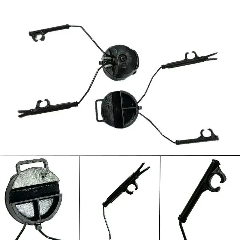 Tactical Adapter Set for Fast Ops Core ARC Rail Helmet - Headset Bracket Fit  for C II Noise Cancelling Headset