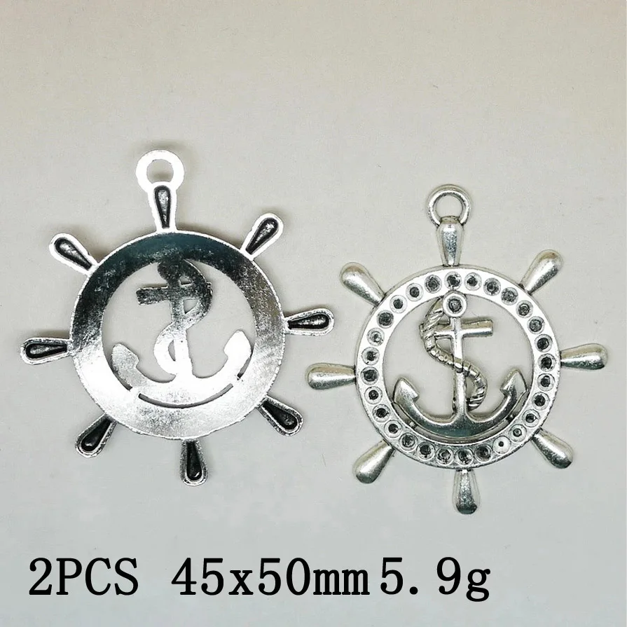 1 Bag 18x15mm Vintage Silver Alloy Anchor Charms For Necklace Bracelet Earring Keychain DIY Jewelry Accessories Wholesale