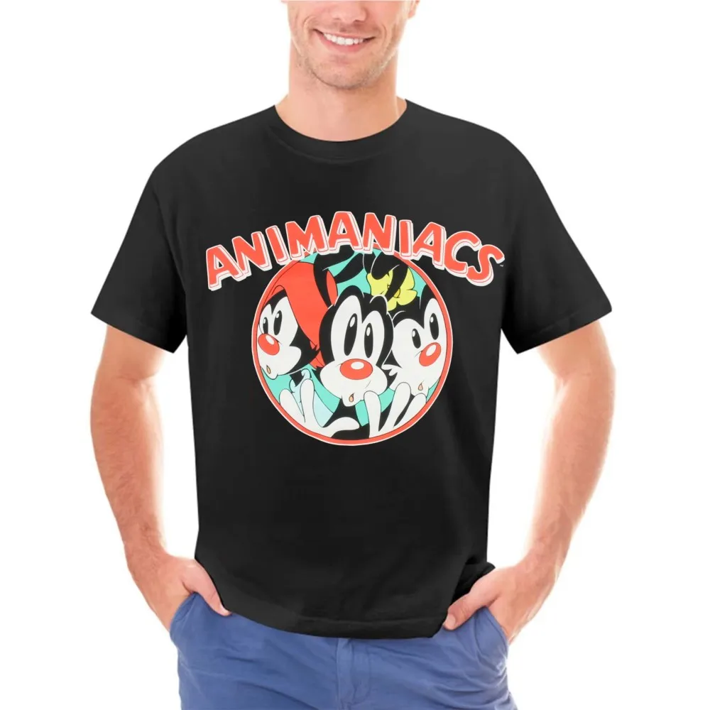 Animaniacs Tiny Toons Variety Show Wakko Yakko and Dot Graphic Print Men's T-Shirt