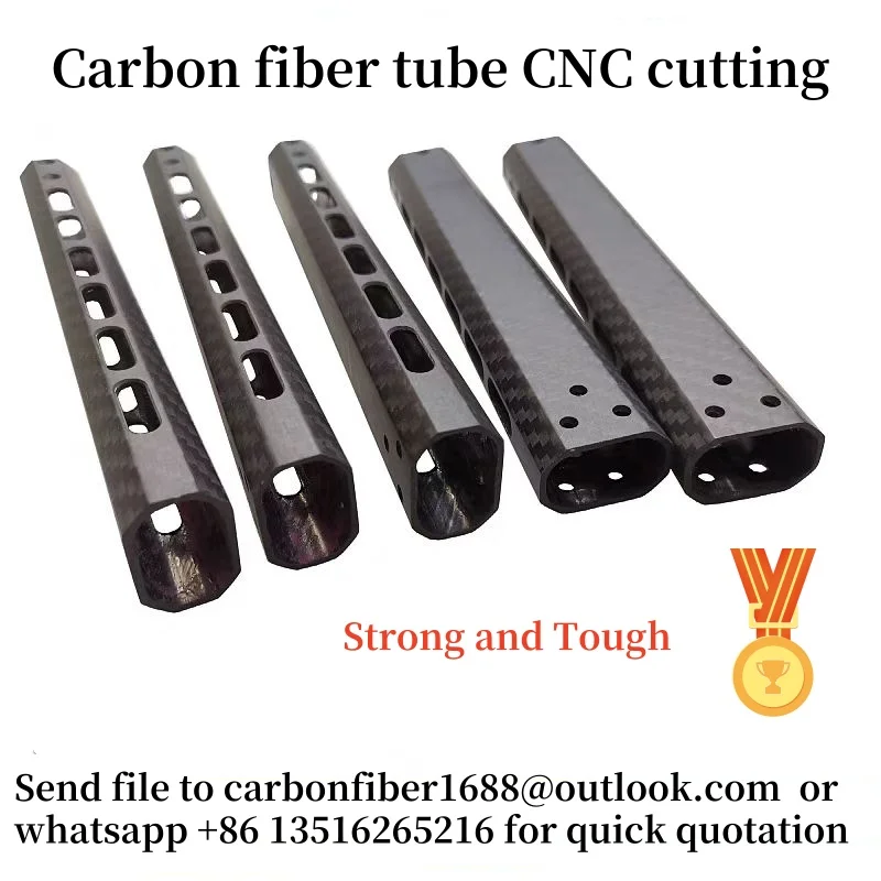 Carbon Fiber Tube CNC Cutting Carbon Pipe Processing High Strength Custom Service Drone Parts FPV Frame