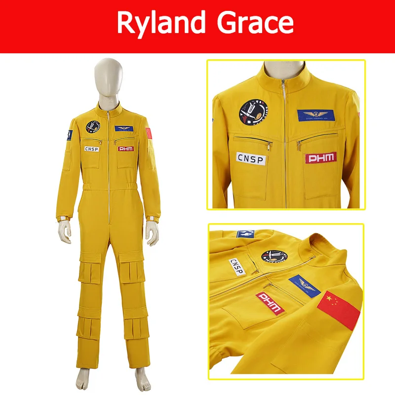 

2026 Astronaut Ryland Grace Coveralls Movie Project Hail Mary Men Adult Yellow Boiler Suit For Halloween Carnival Party Outfits