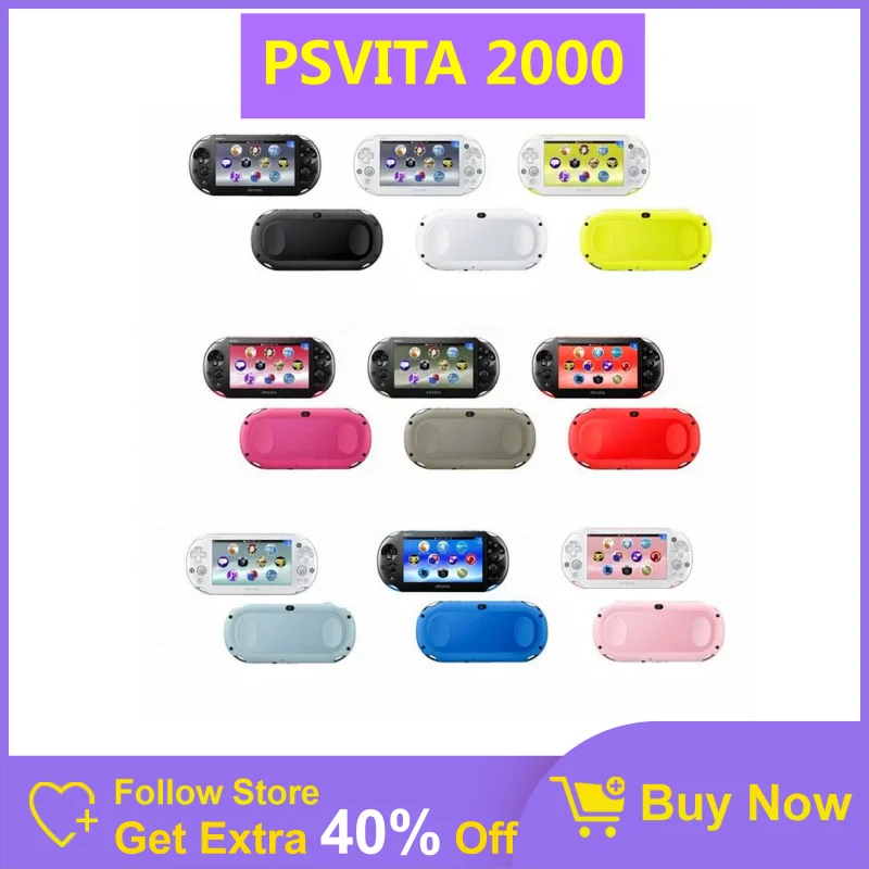 Original PSVITA 1000/PSV2000 console handheld game console comes with 32GB/64GB/128GB memory card and free games/Rich colors