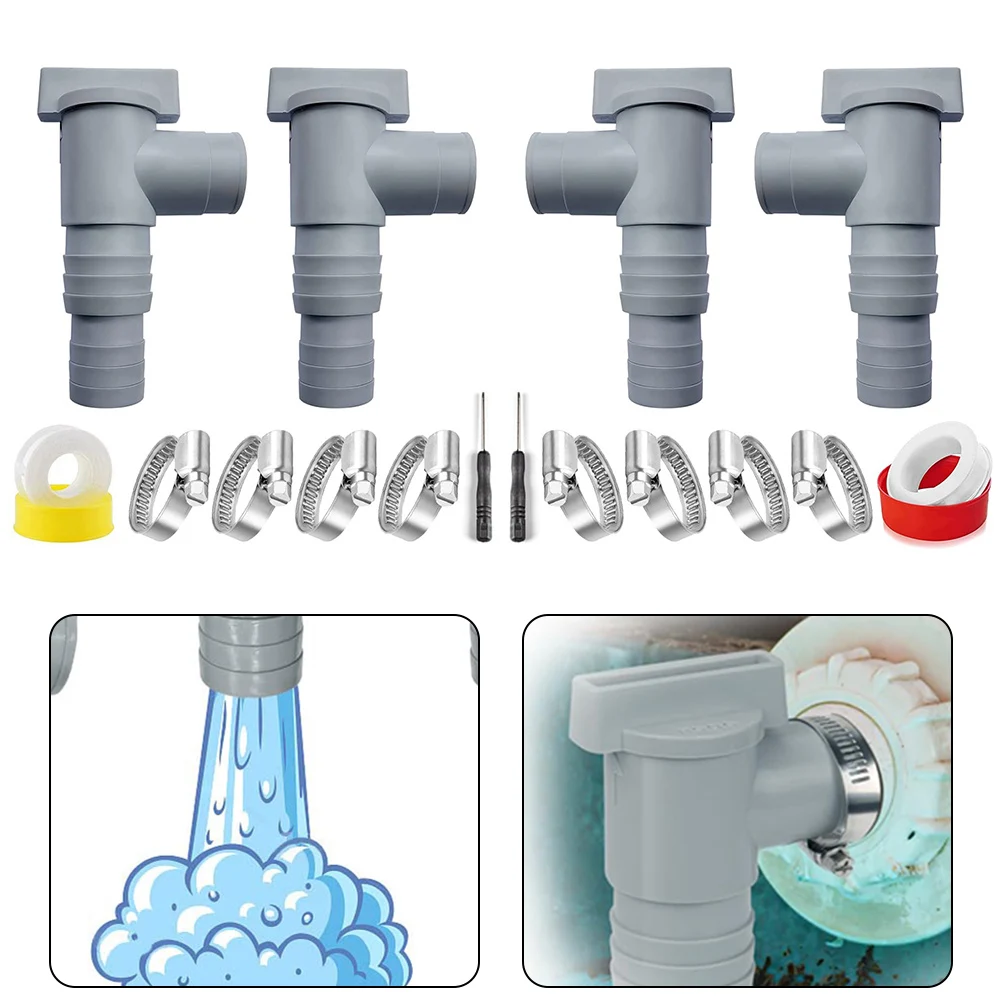 

1set Pool Shut-off Valve With 32 Mm Hose Connection Pas Hot Tubs Swimming Pool Hose Valve For Above Ground Pool Hose Valve