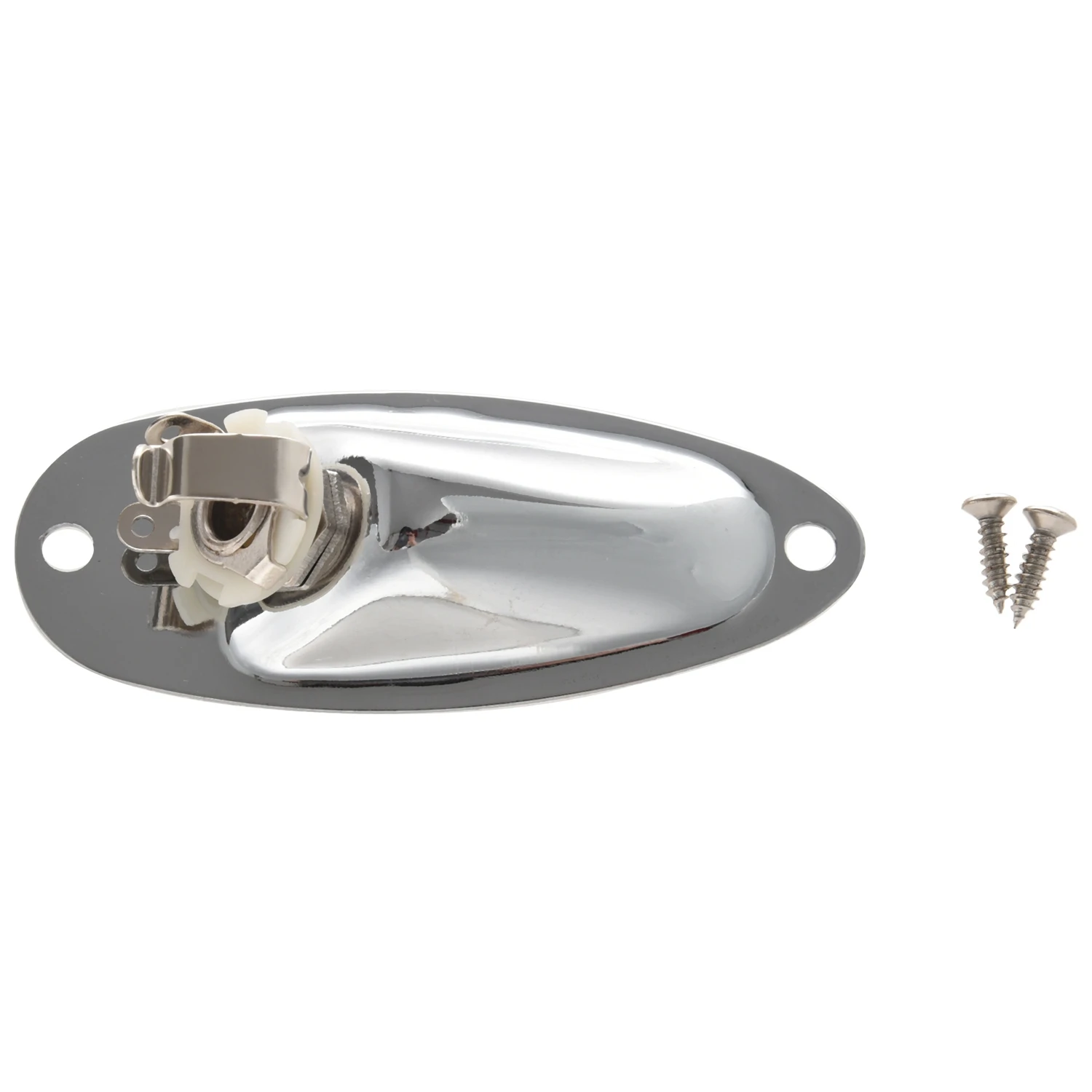 

A79E-1 шт. разъем для гитары для лодки, 1/4 дюйма, входной выход, разъем 6,35 мм, хром, серебристый цвет для деталей гитары в стиле FD Strat