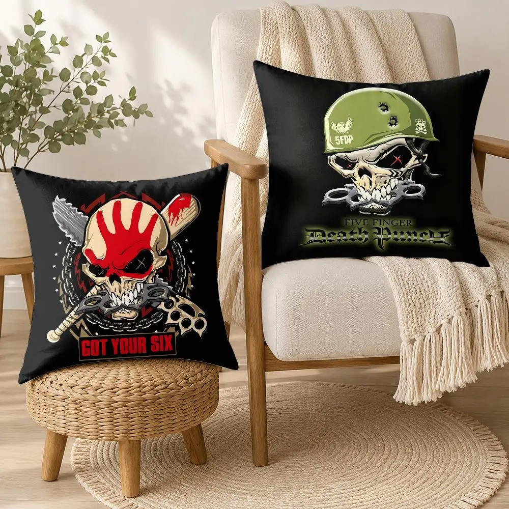 Five Finger D-Death Punch Cushion Cover Square Decorative Throw Pillow 40x40cm For Sofa Bedroom Living Room Home Decor