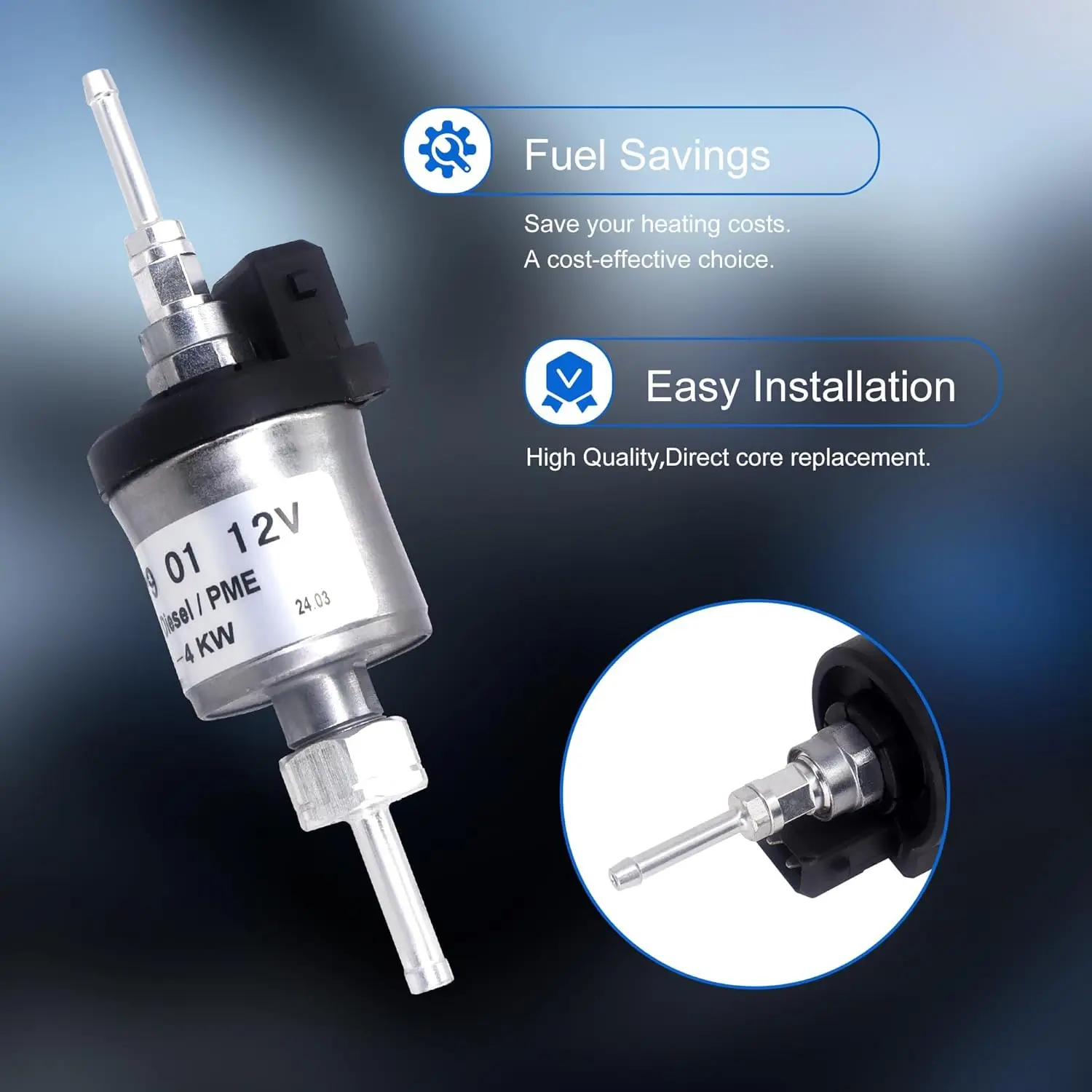 Топливный насос нагревателя 12 В, тихометр замены для Eberspacher Airtronic D2 D4 1KW-4KW