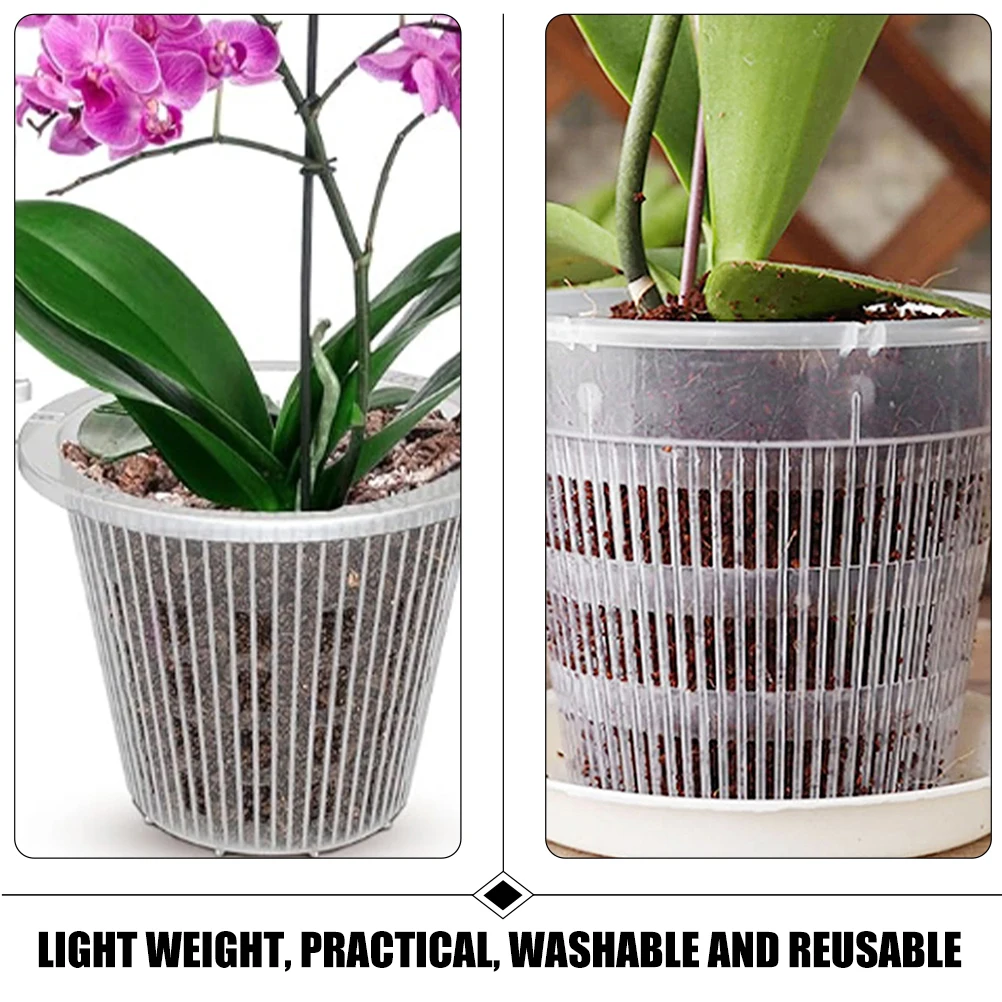 

6 Pcs 140mm Root Control Flower Pots Ventilation Planters Plastic Orchid Small Hanging Indoor Breathable Nursery Decorative