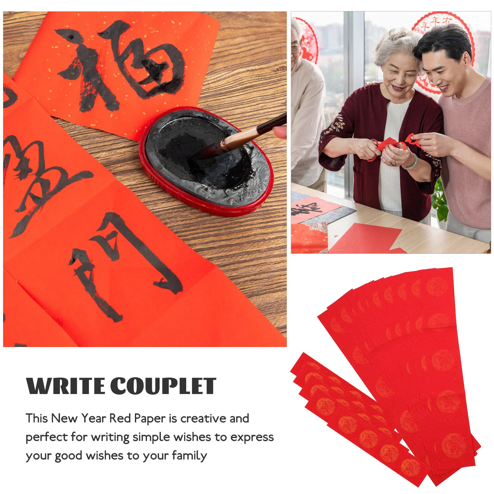 

5 компл., куплеты на весенний фестиваль, красная рисовая бумага для новогоднего письма, живопись, сделай сам, ремесло, декоративная пустая свиток, китайский