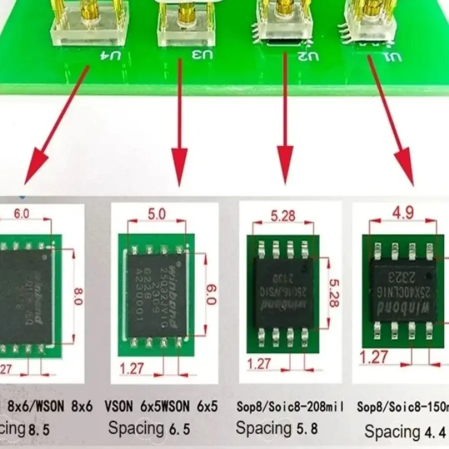 1 szt. przewód sondy MIL do programowania układów Sop8 Wson, igła sprężynowa do odczytu/zapisu, kabel do programowania chipów flash EEPROM, narzędzie Sop8 Wson — zdjęcie 2