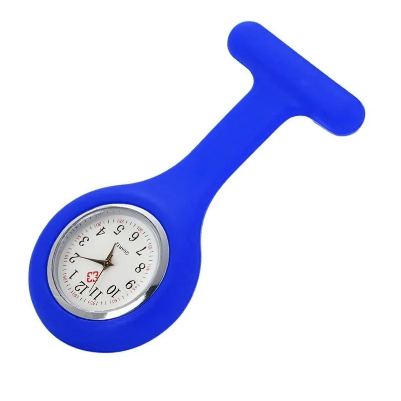 Montre de Poche en Silicone pour Infirmière Unisexe, Horloge Tendance pour Étudiant, Broche, Tunique, avec Batterie Gratuite, pour Médecin