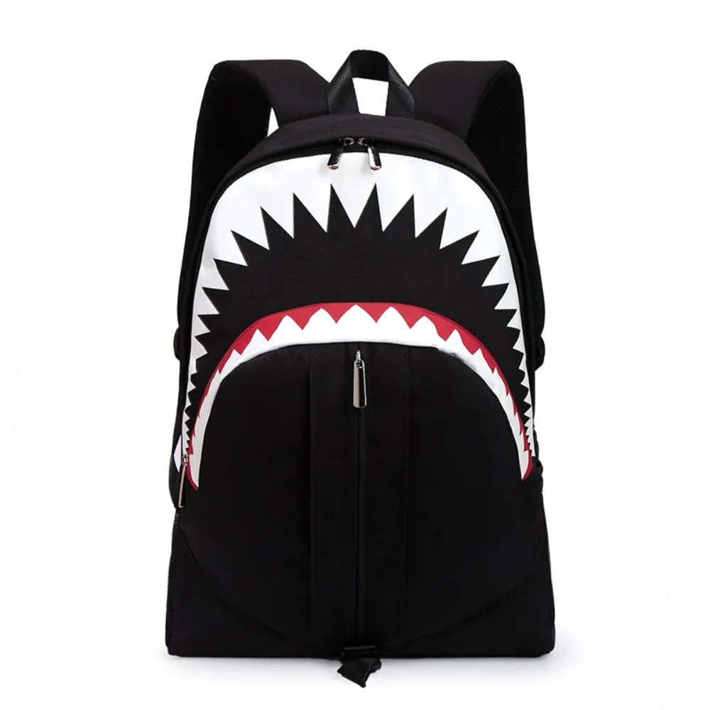 Mochila para ordenador portátil Shark con carga USB 2024, mochilas escolares luminosas de noche de gran capacidad, mochila multifunción de moda