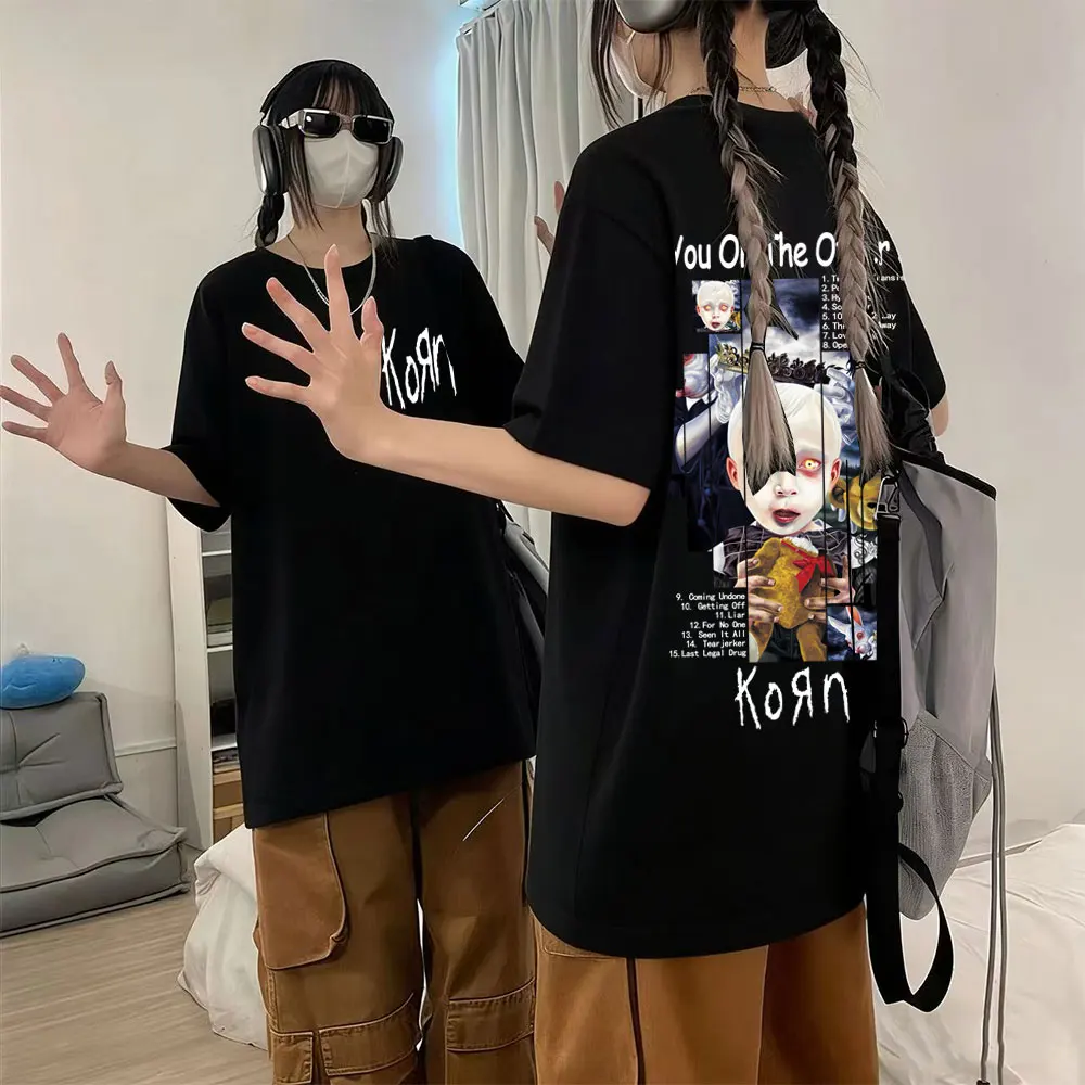 

Rock Band Korn See You on The Other Side Album Graphic T-shirts Men Women Vintage Oversized T Shirt Unisex Fashion Streetwear