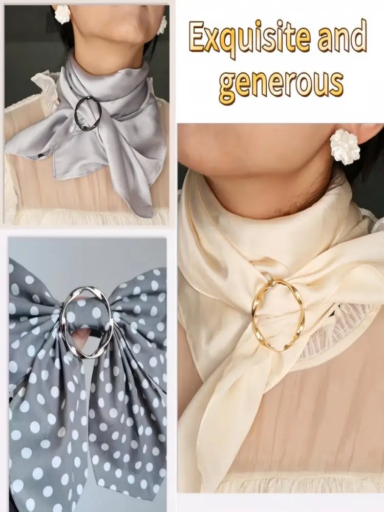 Ajusteur d'écharpe polyvalent, ceinture fine et anneau de chemise, boucle de ceinture, accessoires de mode, boucle d'écharpe, anneau d'écharpe