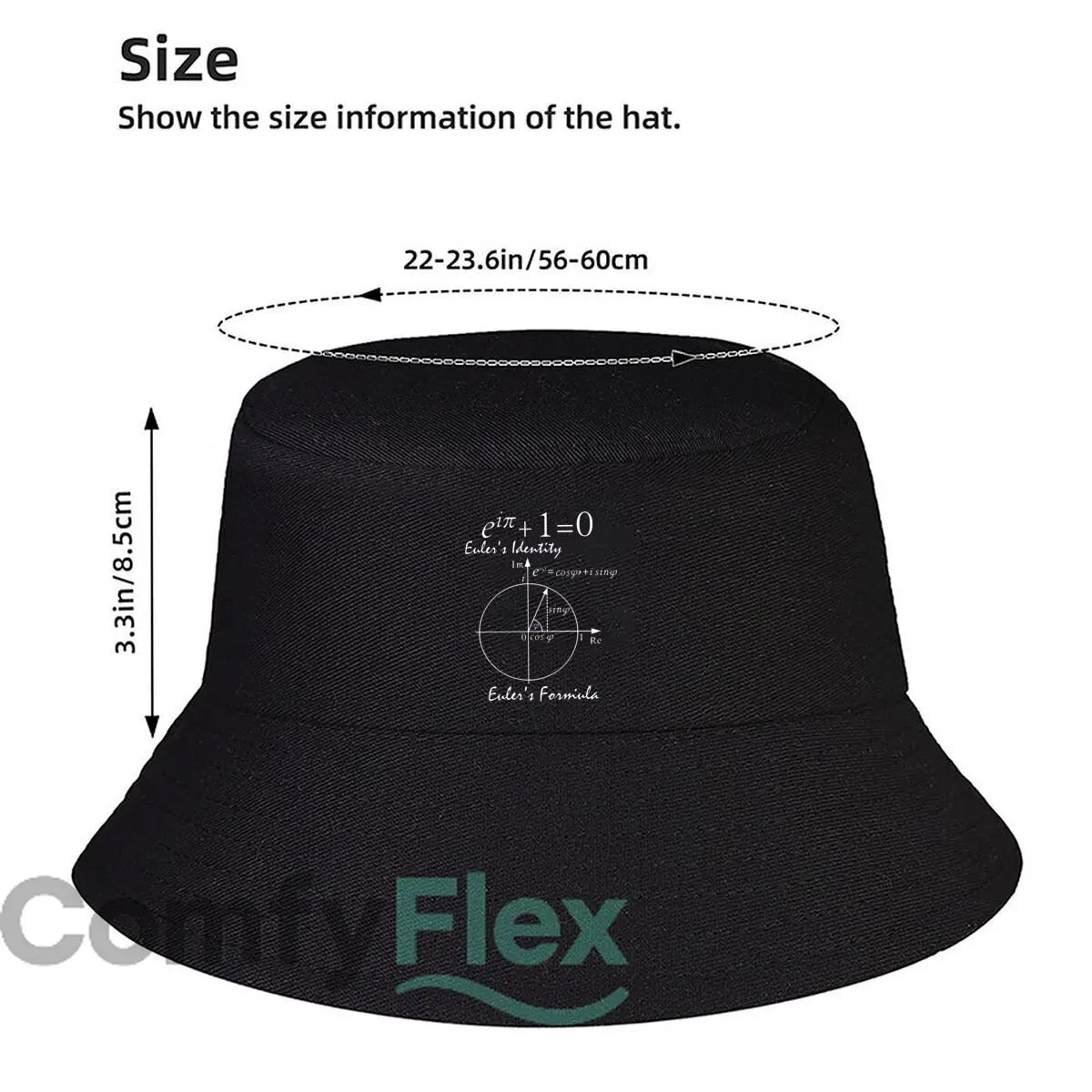 Euler Formula Math Geometry Circle Diagram Graphic Fisherman Hat Winter Cap