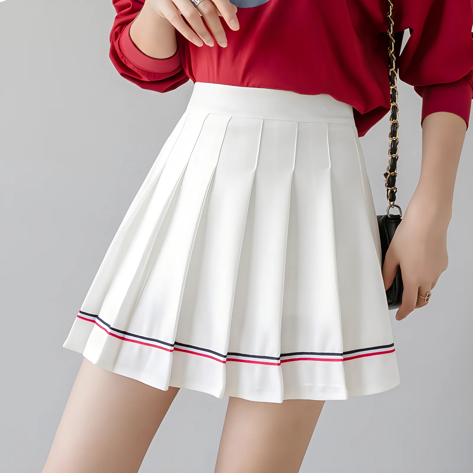 2024 Summer Women\'s commuter skirt Women\'s half skirt pleated skirt Fashion student A-style skirt