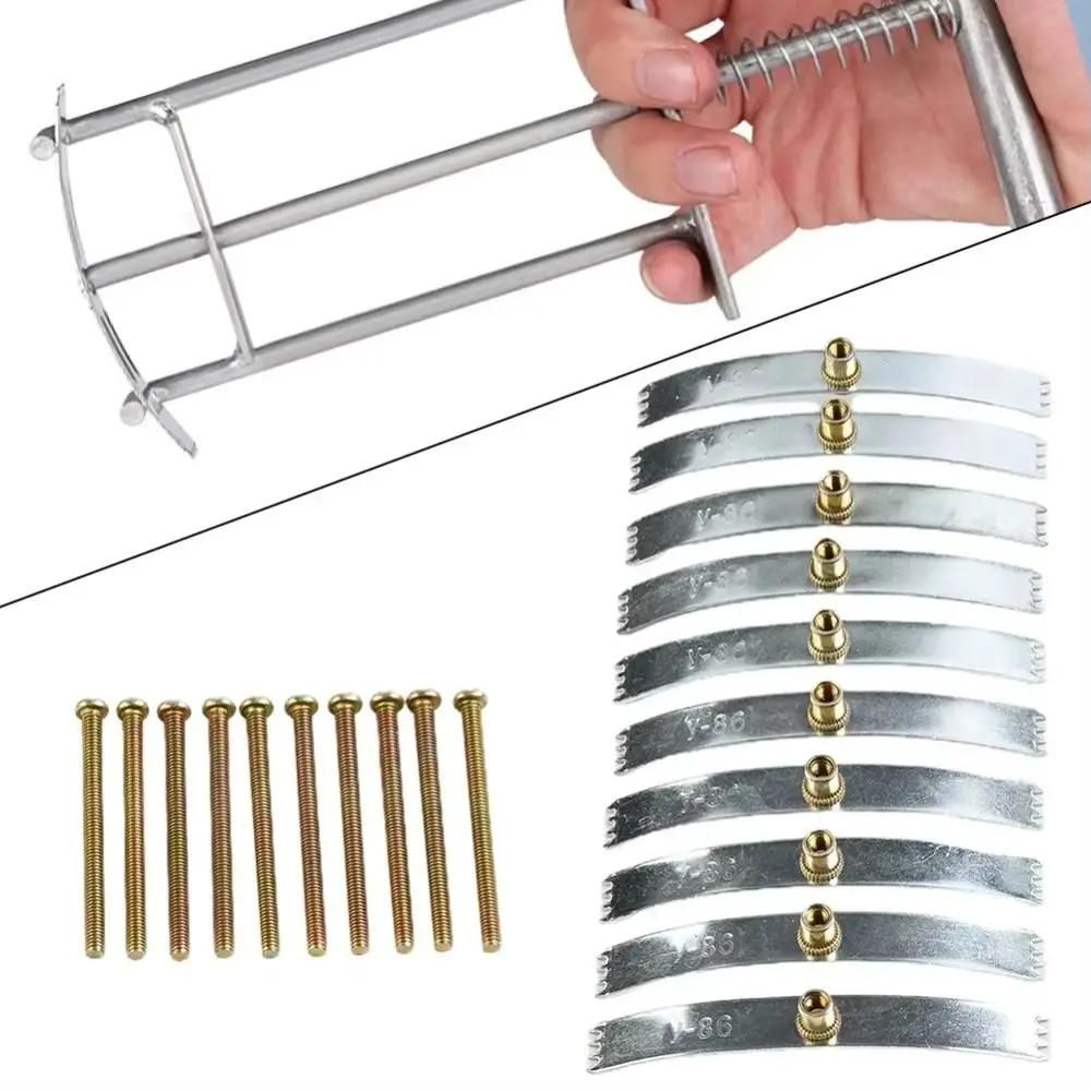 10PCS 86 Type Switch Socket Box Repair Clip Kit Dark Box Steel Plates Dark Box Repair Screw Steel Wire Mounting Screws