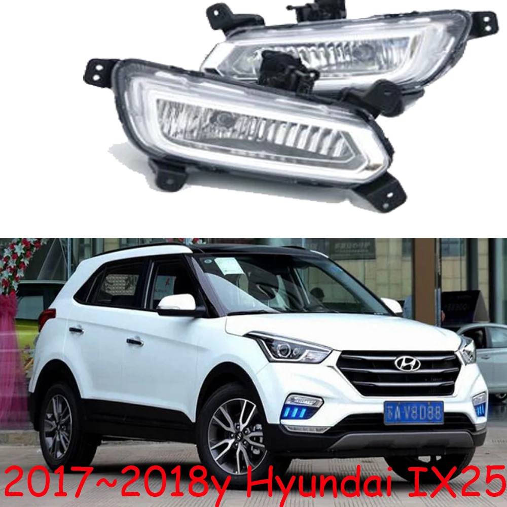 1pcs car Bumper creta ix25 headlight ix25 daytime light halogen bulb 2020~2021y car accessories headlamp ix25 creta fog light