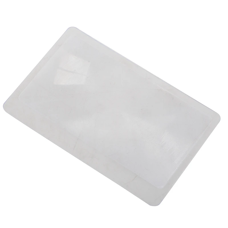 4Pcs 3 X Magnifier Magnification Magnifying Fresnel Pocket Credit Card Size Transparent Magnifying Glass