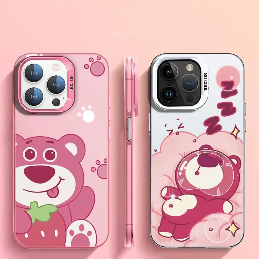 Disney Strawberry Bear Phone Case for Xiaomi 12T Pro 13T Mi 11 Lite Redmi K60 Ultra Poco X3 Pro F4 F3 GT X5 C50 C51 Soft Cover