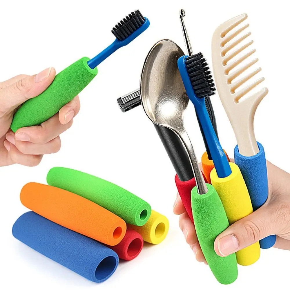5PCS Ergonomic Anti-Slip Foam Grip Tubing Flexible Comfortable Crochet Hook Grips Durable Handle Padding Tube Elder