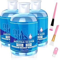 Diamond Painting Sealer Kits 120ML with 3 Pcs Brushes Art Sealer Puzzle Glue Diamond Painting Accessories and Tools for Adults