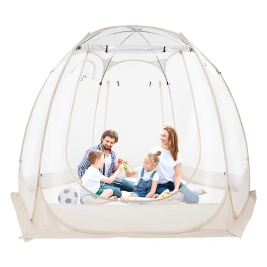 

Pop Up Bubble Tent 6-10 Person Clear Igloo Portable Screen House with Carry Bag Transparent Camping Tent for Garden Backyard Ou